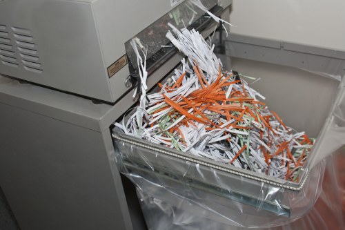 Audit documents and contractual files on a desk